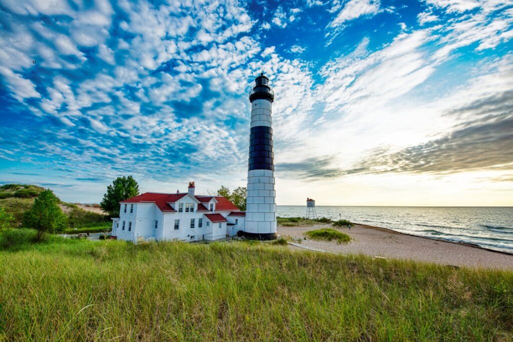 Big Sable Point Lighthouse near Ludington, Michigan on Lake Michigan