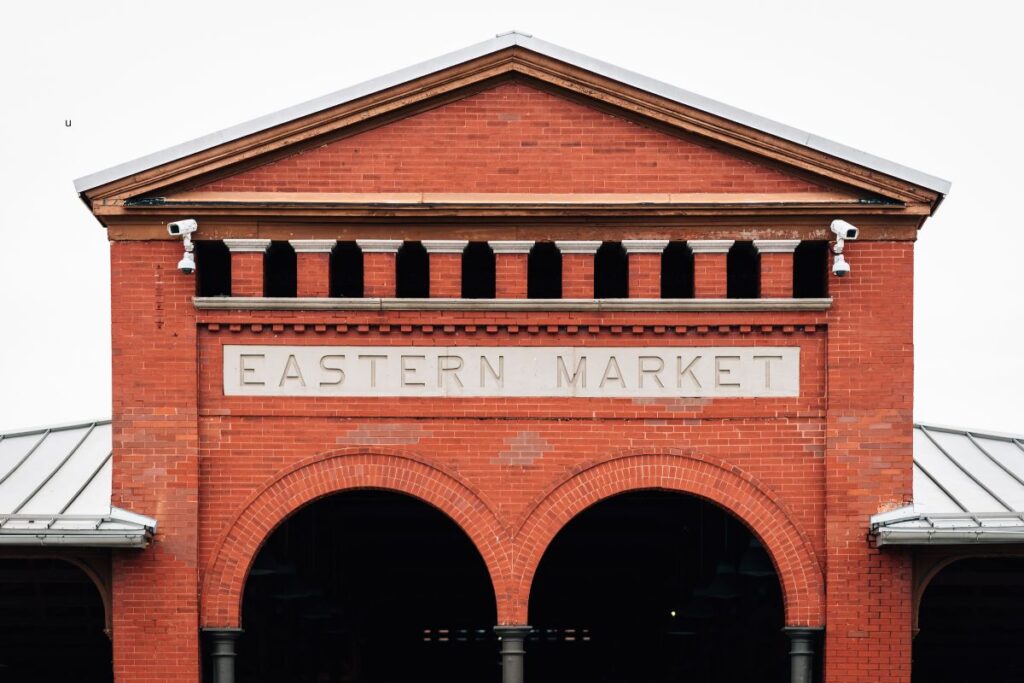 Historic Eastern Market building in Detroit, Michigan