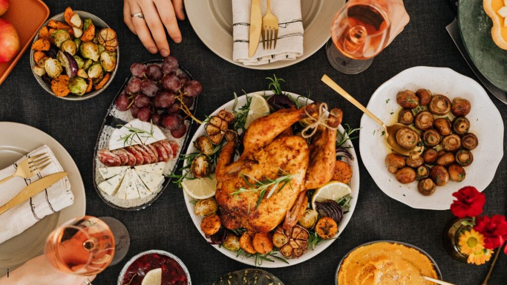 A farm-to-table seasonal spread with locally sourced ingredients — illustrating Traverse City's regional dining style.